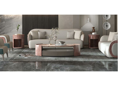 Wunnzëmmer Coffreestull Niewestull Design Coffreestiller Sofa Dësch Luxus.