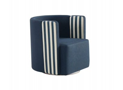 Fautuell Blo Textil Wunnzëmmer Modern Design Lounge Club Luxusmiwwelen Stoff Nei