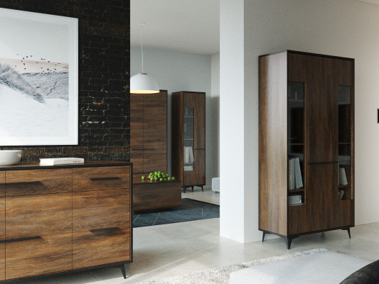 Wunnzëmmer Schauschränker Design Italienesch Miwwelen Vitrine Schaf Vitrine Nei