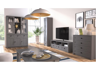 Wunnzëmmerméier Saz Designer Wunnzëmmer Säitenschaf Couchtisch Ariichtung 5 Deeler.