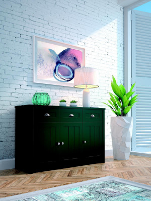 Landhaus Gréng Kommoden aus Holz Sideboard Anrichte Héichschaf Kommode Anrichte