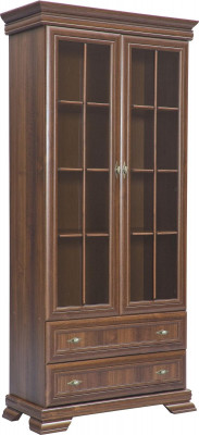 Garnitur Vitrine Kommode 4tlg. Holz Miwwelen Regal Wunnzëmmer Wunnwand Set Grupp