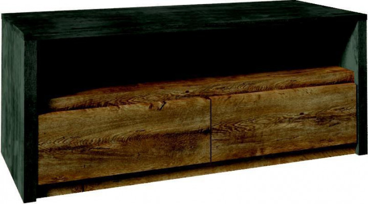 Wunnwand Wunnzëmmer Set Vitrin Lowboard Wandregal TV Dësch 6 Deeler Garnitur Neij.