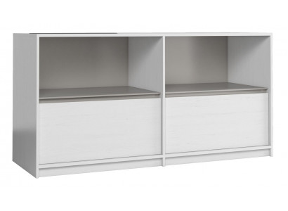 Kommodenschaf an verschiddene Faarwen 2 Schëffer Anrichte Highboard Kommoden