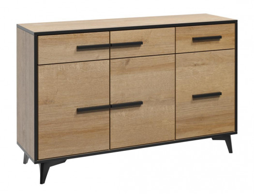 Design Kommoden Schafsmöbel Holz Luxus Wunnwand Sideboard Vitrine 2tlg. Set