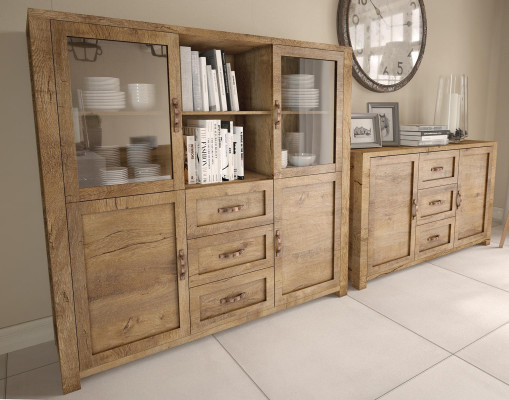 Anrichte Design Kommode Holz Schafsmöbel Vitrine Moderne Schaf Buffé Bar