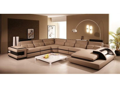 Designer Wohnlantschaft U-Form Couch Ecksofa Polster Garnitur Eckgarnitur Sofa
