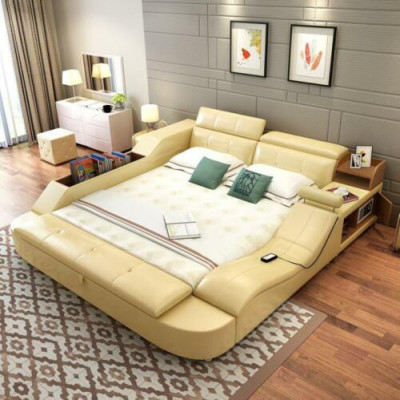 Multifunktions-Bett Luxus Design Lieder-Bett duebel Dekor Regal 180x200cm