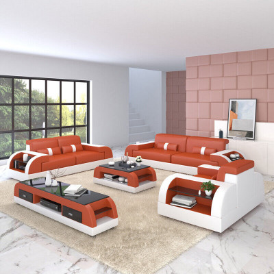 Sofagarnitur 3+2 Sëtz Set Sofa Polster Couch Lieder Polster Garnitur Grupp