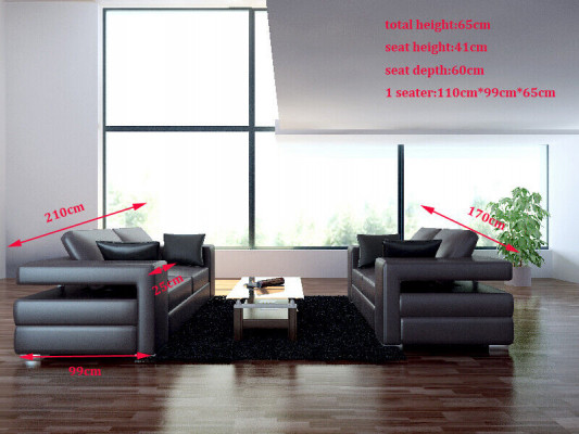 Sofagarnitur 3+2 Sëtzer Sofa Sëtz Couch Polster Garnitur Modern Couchen