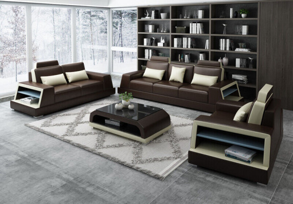 Sofas Couch Polster Garnitur Modern Couchen Konschtlieder Deko Sofagarnitur
