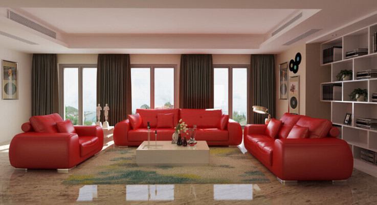 Ledercouch Couch Wunnlandschaft Garnitur Modern Sofa Garniture nei
