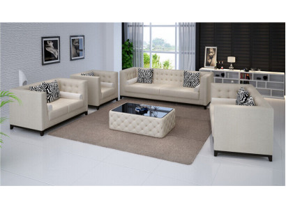 Soffagarnitur Garniture Set Design Sofa Polster Couche Lieder 3 2 Sëtzer