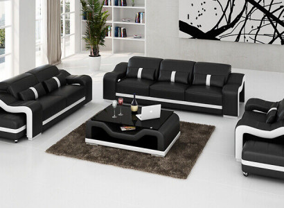 Sofasett 3+1 Sëtzer Design Couch Polster Sofas Modern Gruppen Garnitur