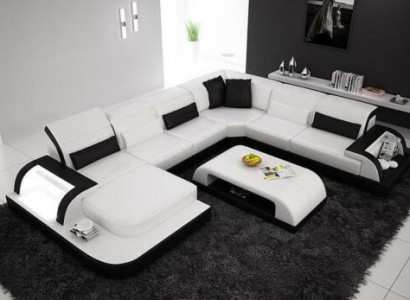 Wunnlandschaft Extra Luxus Klass Ecksofa Couch - Eckgarnituren Ledersofa