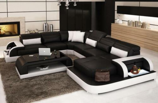 Wunnlandschaft Extra Luxus Klass Ecksofa Couch - Eckgarnituren Ledersofa