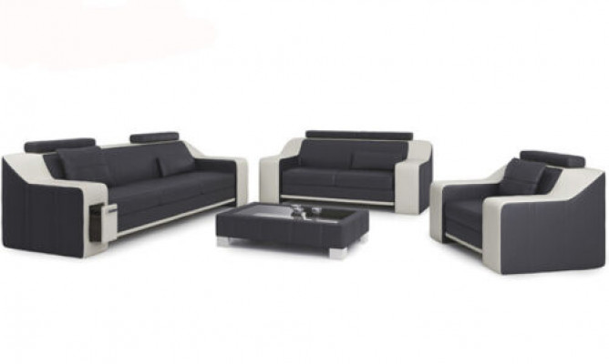 Canapé Sofa-Set 3+2 Sëtzer Set Design Polster Couch Modern Garnitur