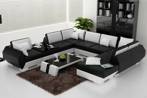 Këssen Garnitur Sofas Couchen nei Sofa Couch Wunnlandschaft Eckgarnitur