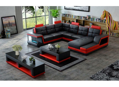 Wunnlandschaft U-Form Ecksofa Couchtisch Sideboard Design Grouss Sofa Neit