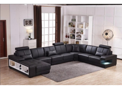 XXL GROSS Wunnlandschaft U Form Ecksofa Sofa Canapé Polster Dekor Garnitur
