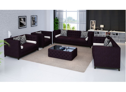 Soffagarnitur Liedersofa Sofa Couchen Sessler Set Sofa Këssen Couch 4tlg Fotell