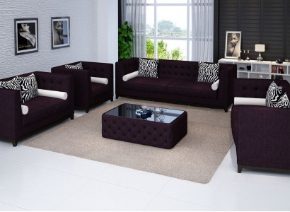 Soffagarnitur Liedersofa Sofa Couchen Sessler Set Sofa Këssen Couch 4tlg Fotell