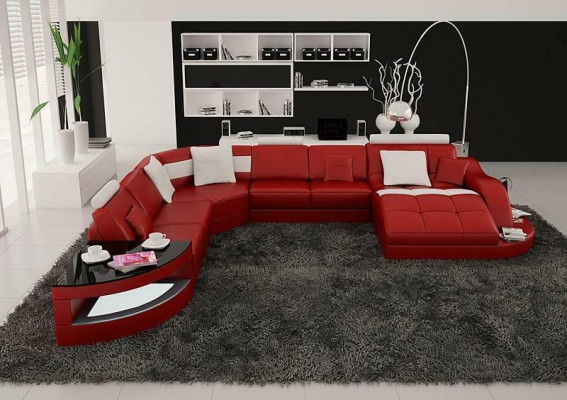 Designer Wunnlandschaft Garnitur Eckgarnitur U-Form Couch Ecksofa Polster.