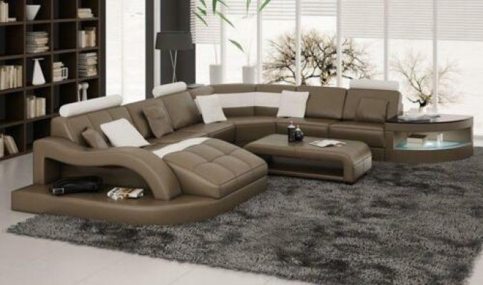 Designer Wunnlandschaft Garnitur Eckgarnitur U-Form Couch Ecksofa Polster.