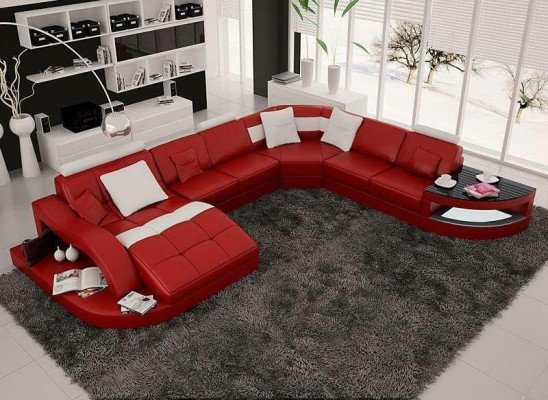 Designer Wunnlandschaft Garnitur Eckgarnitur U-Form Couch Ecksofa Polster.