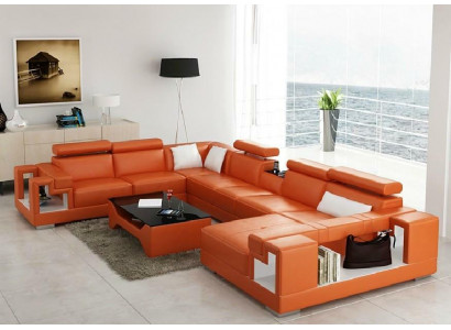 Wunnlandschaft Ecksofa U-Form Couch Polster