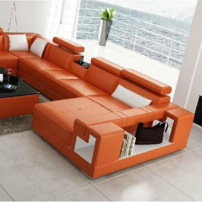 Wunnlandschaft Ecksofa U-Form Couch Polster