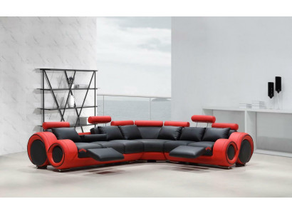 Designer Sofa Garnitur Wunnlandschaft Canapé Ecksofa Lieder Textil Polster