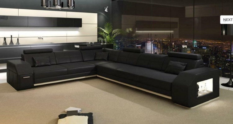 Canapé Eckecksofa Lieder Textil Polster Garnitur Designer Sofa Wunnlandschaft
