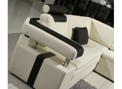 Designer Wunnzëmmer Eckkanapé Couch Polster Sëtz Eck Garnitur