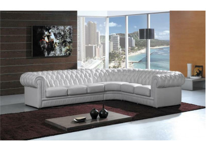 Liederdivan Eckdivan Canapé Chesterfield Polster Eckgarnitur Divan Canapéen