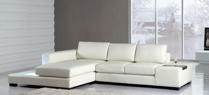 L-Form Sofa Canapé Polster Garnitur Design Wunnlandschaft Eckcanapé Lieder
