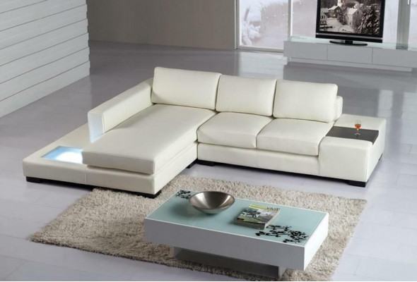 L-Form Sofa Canapé Polster Garnitur Design Wunnlandschaft Eckcanapé Lieder