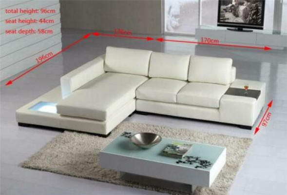 L-Form Sofa Canapé Polster Garnitur Design Wunnlandschaft Eckcanapé Lieder
