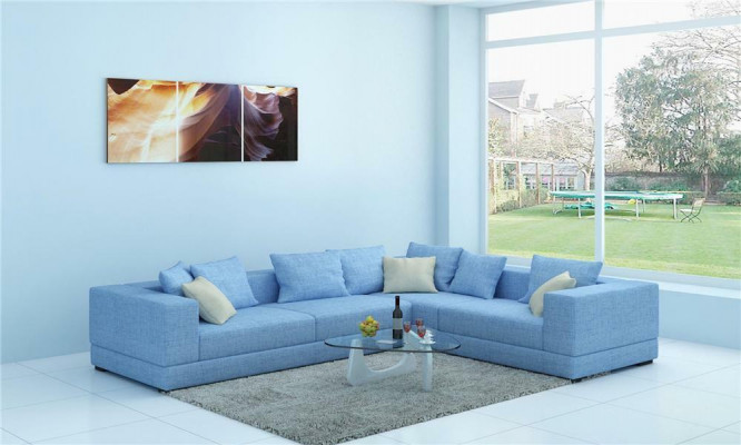 Sofa Modern Polster Stoff Couch Design Ecksofa Canapé Stoff