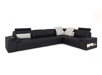Ledercouch Sofa Modern Polster Lieder Design Eckcouch Couch Stoff