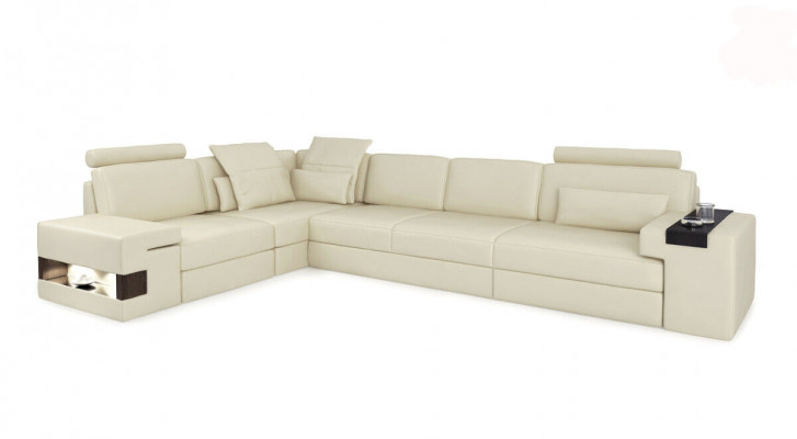 Ledercouch Sofa Modern Polster Lieder Design Eckcouch Couch Stoff
