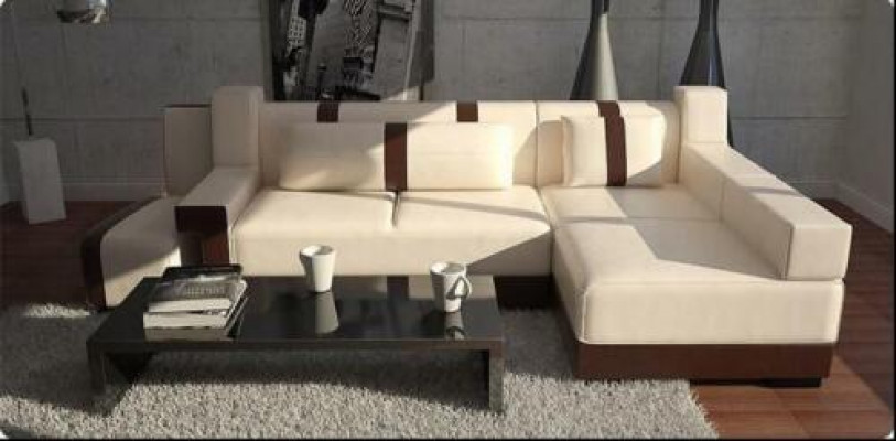Eckcouch Sofa Couch Dekokëssen Wunnlandschaft Ledercouch Eck Sofas Garnitur