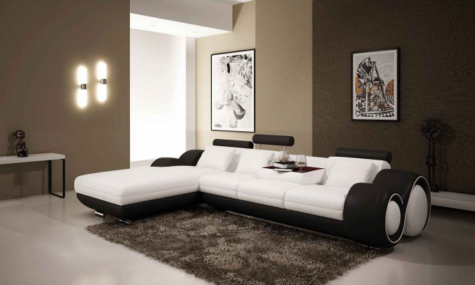 Gerundete Ecksofa Couch Modern Sitzpolster Garnituren Wunnlandschaften