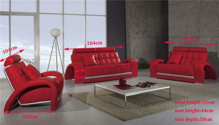Ledersofa Wunnlandschaft 3+2 Sëtzer Garnitur Design Modern Sofa Ledergarnitur