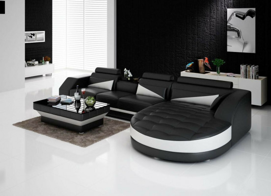 Eckcouch L-Form Wunnlandschaft Designer Sofa Canapé Polster Sitz Garnitur