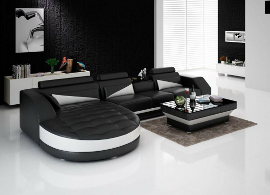 Eckcouch L-Form Wunnlandschaft Designer Sofa Canapé Polster Sitz Garnitur