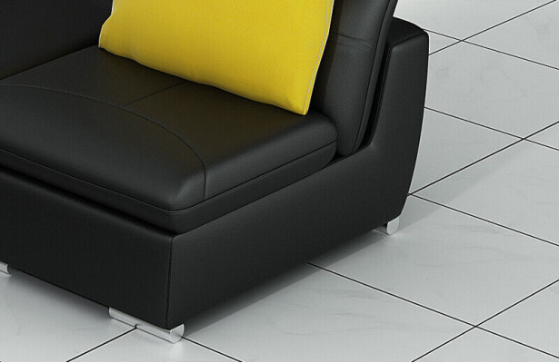 Ledersofa L-Form Couch Wunnlandschaft Ecksofa Garnitur Dekor Design Modern