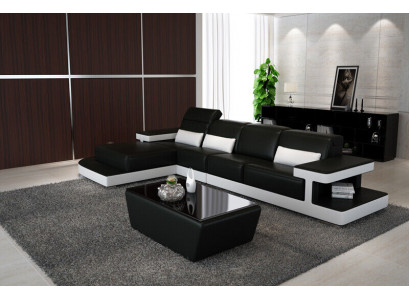 Lieder Modern Canapé Wohnlandschaft Deko Ledercanapé Canapé Garnitur Canapé L-Form