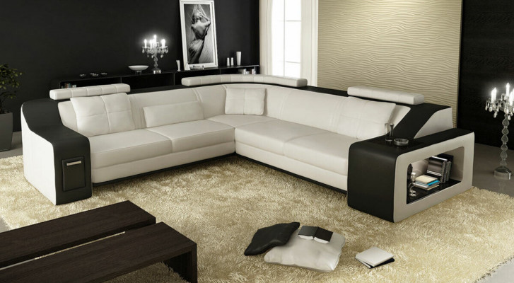 Eckcouch Sofa Polster Canapé Wunnlandschaft L Form Canapéen Sofae