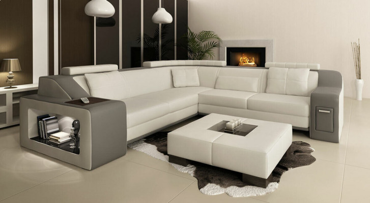 Eckcouch Sofa Polster Canapé Wunnlandschaft L Form Canapéen Sofae